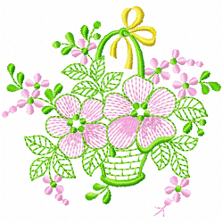 Flowers And Tree Embroidery Design 3